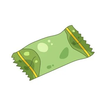 Illustration of matcha candy wrapper Stock Illustration