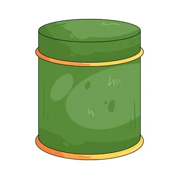 Illustration of matcha tin 스톡 일러스트