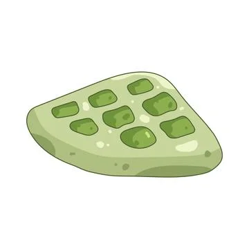 Illustration of matcha waffle Illustrazione stock