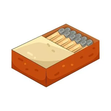 Illustration of matchstick box Stock Illustration
