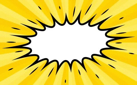 Illustration material: American comic style, pop balloons and background of dots Stock Illustration