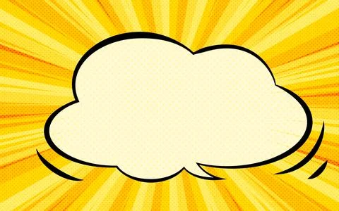 Illustration material: American comic style, pop balloons and background of dots 库存插图