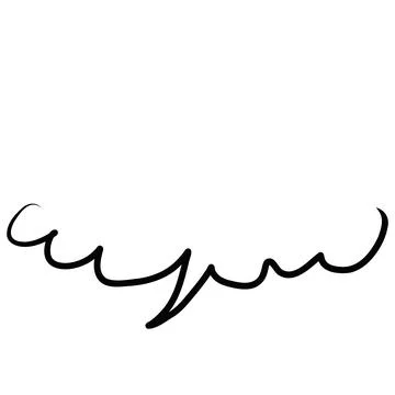 Illustration material |Simple handwritten speech bubble, black, no fill Stock Illustration