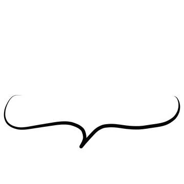 Illustration material |Simple handwritten speech bubble, black, no fill イラスト素材