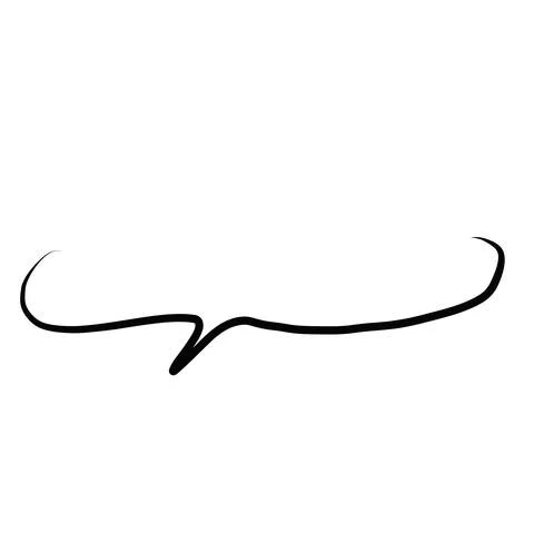 Illustration material |Simple handwritten speech bubble, black, no fill イラスト素材