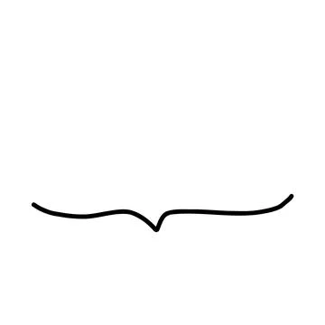 Illustration material |Simple handwritten speech bubble, black, no fill Stock Illustration