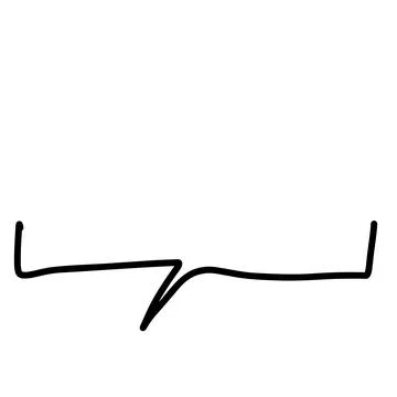 Illustration material |Simple handwritten speech bubble, black, no fill Stock Illustration