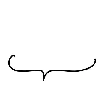 Illustration material |Simple handwritten speech bubble, black, no fill Stock Illustration