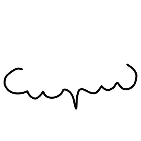 Illustration material |Simple handwritten speech bubble, black, no fill Stock Illustration