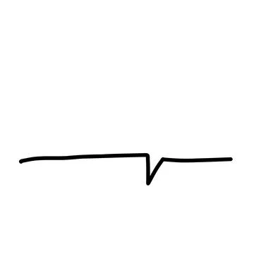 Illustration material |Simple handwritten speech bubble, black, no fill Stock Illustration