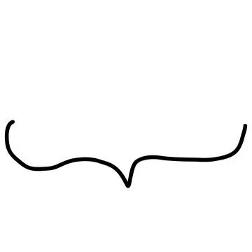 Illustration material |Simple handwritten speech bubble, black, no fill イラスト素材