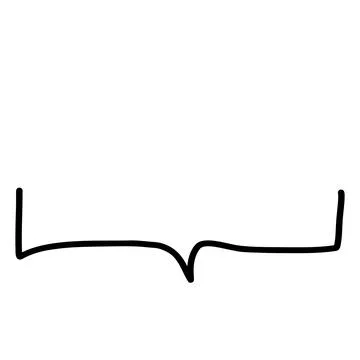 Illustration material |Simple handwritten speech bubble, black, no fill Stock Illustration