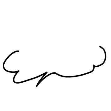 Illustration material |Simple handwritten speech bubble, black, no fill Stock Illustration