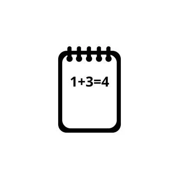 Illustration of a math equation on a white background Stockillustratie