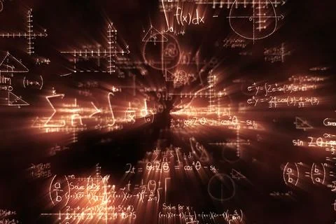 Illustration of mathematical problems with solution Stock Illustration