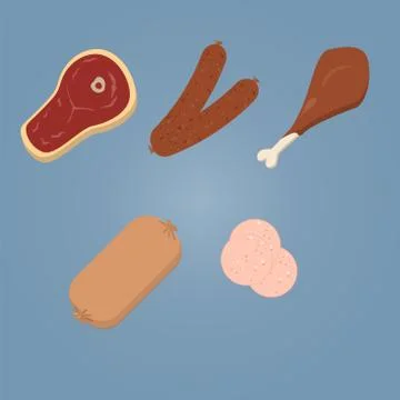 Illustration with meat Stock Illustration