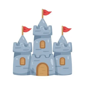 Illustration of medieval castle Stock Illustration