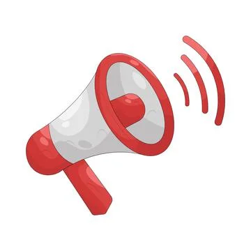Illustration of Megaphone Stock Illustration