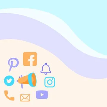 Illustration Of A Megaphone Promoting Advertisement To Different Known Social Stock Illustration