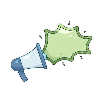 Illustration of megaphone with a speech bubble Stock Illustration