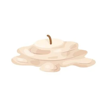Illustration of melted wax pool 스톡 일러스트