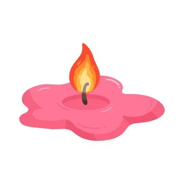 Illustration of melted wax pool 스톡 일러스트