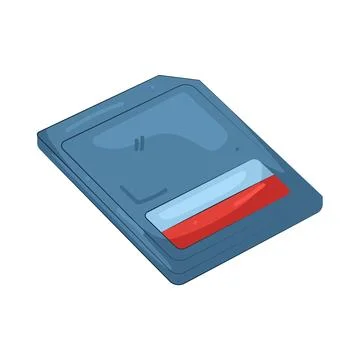 Illustration of memory card Stock Illustration