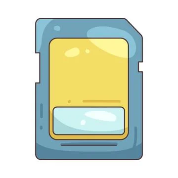 Illustration of memory card Illustrazione stock