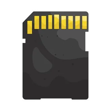 Illustration of memory card 库存插图