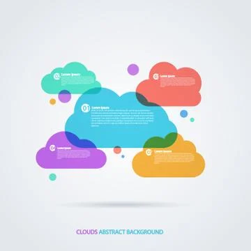 Illustration messages in the form of clouds. Vector. Stock Illustration