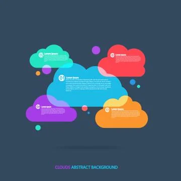 Illustration messages in the form of clouds. Vector. Stock Illustration