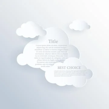 Illustration messages in the form of clouds. Vector. Stock Illustration