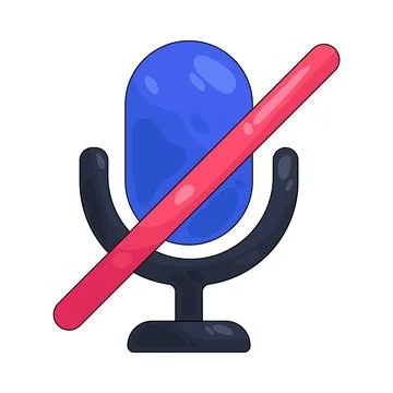 Illustration of mic off Stock Illustration