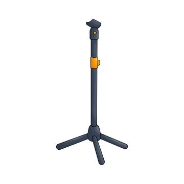 Illustration of mic stand Stock Illustration