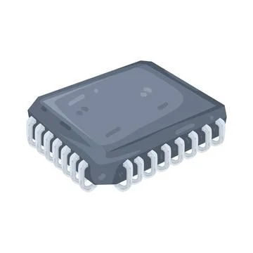 Illustration of microchip Stock Illustration