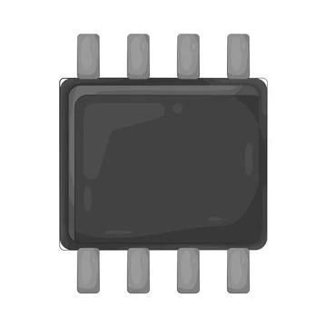 Illustration of microcontroller Stock Illustration