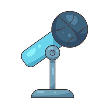 Illustration of microphone Illustrazione stock