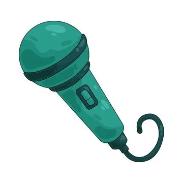 Illustration of microphone Illustrazione stock