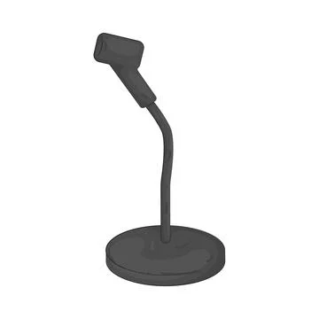 Illustration of microphone stand Illustrazione stock