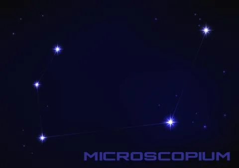 Illustration of microscopium constellation Stock Illustration