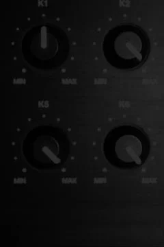 Illustration of a Midi pad and knobs upclose Stock Illustration