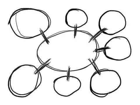 Illustration mind mapping template for presentation chart infographic. Illustrazione stock