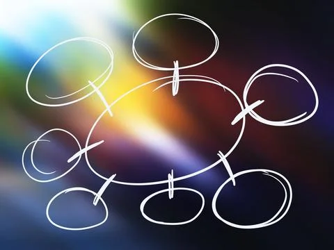 Illustration mind mapping template for presentation chart infographic. Stock Illustration