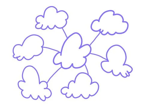 Illustration mind mapping template for presentation chart infographic. Stock Illustration