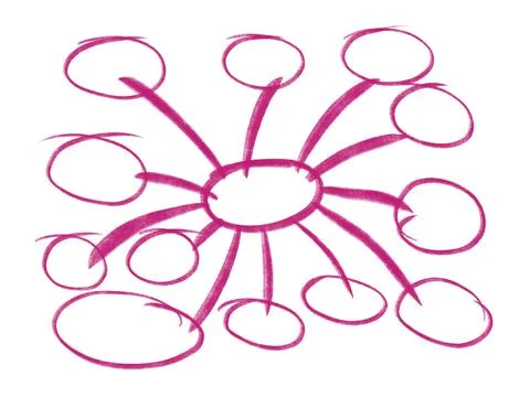 Illustration mind mapping template for presentation chart infographic. Stock Illustration