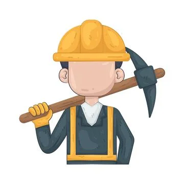 Illustration of miner Stock Illustration