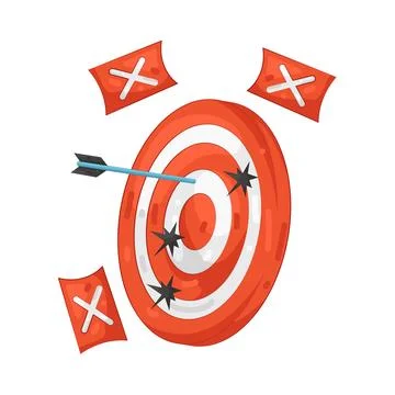 Illustration of Missed Target Illustrazione stock