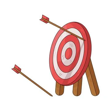 Illustration of missed target 스톡 일러스트