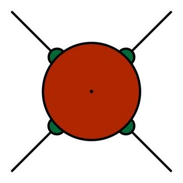 An illustration of a missile head-on Illustrazione stock