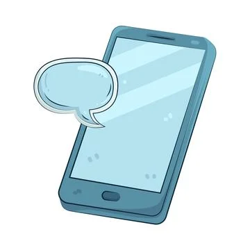 Illustration of Mobile chat Stock Illustration